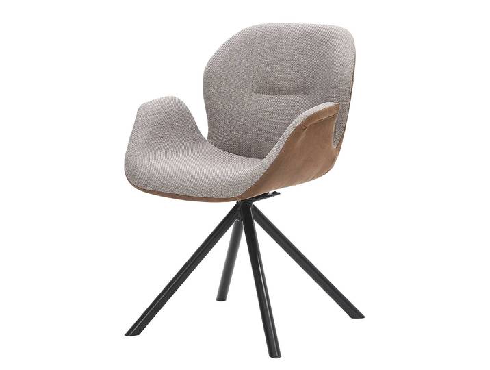 Drehbarer Armlehnenstuhl WINC 65 x 86 x 61cm Braun/Braun