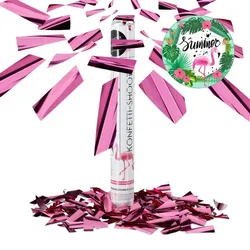 Relaxdays 5x Party Popper Pink 40 cm Kanone Pink