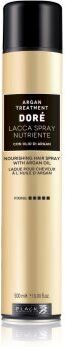 Black Professional Line DORÉ Nourishing Argan Oil Hair Spray laca de fixação forte 500 ml. DORÉ Nourishing Argan Oil Hair Spray