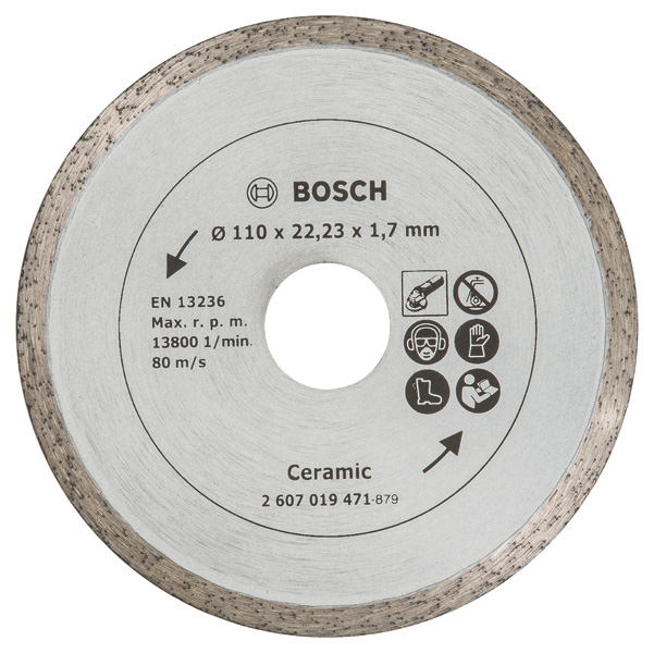 Bosch Diamanttrennscheibe für Fliesen, Durchmesser: 110 mm 2607019471
