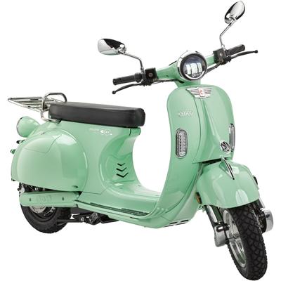 E-Motorroller EMCO "NOVA 3000", grün (mint, schwarz), Elektromotorroller, 45 km/h, B:77,5cm H:108cm L:188,5cm
