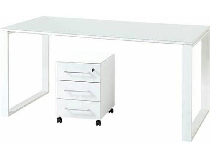 Büromöbel-Set GERMANIA GW-Monteria , weiss (weiß), Holzwerkstoff Metall, Holzwerkstoff, Metall, Arbeitsmöbel-Sets, Büromöbel-Set