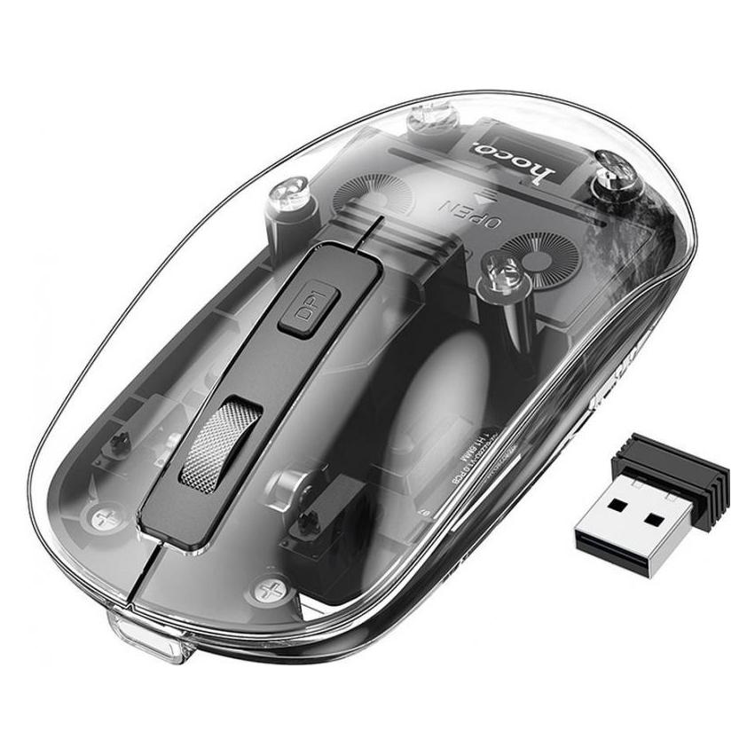 Hoco Headphone with microphone computer wireless mouse 2,4G 1600 dpi GM29 dark night black (Kabellos) (56664808)