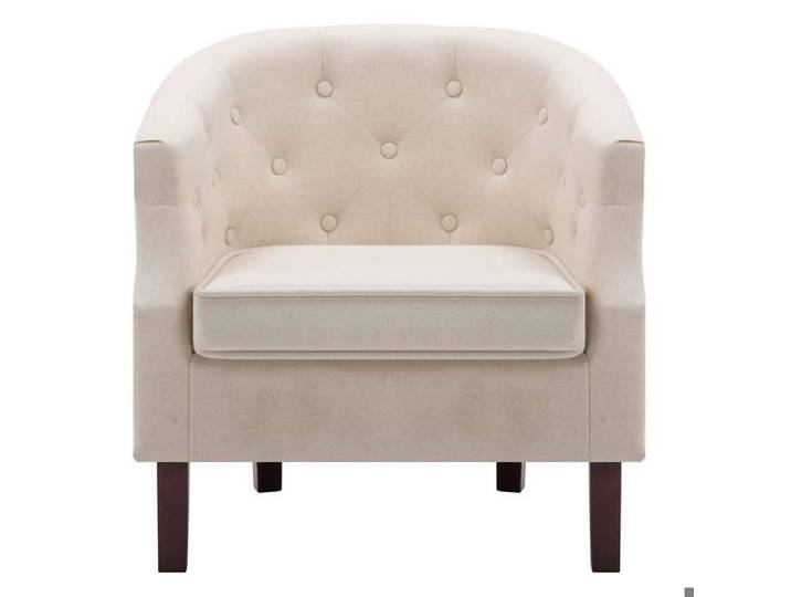 Bestseller Chaise simple - BURKE - Fauteuil salon - beige tissu FF4657