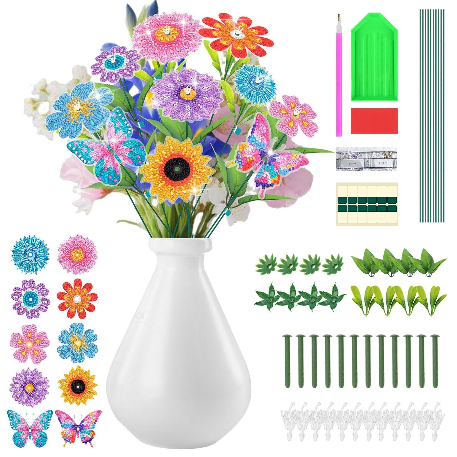 Set van 10 Diamant Schilderen pakketten met vlinders en bloemen