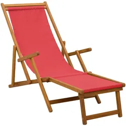 vidaXL, Liegestuhl, Stabiler Eukalyptus-Holz-Sonnenlieger (61 cm)
