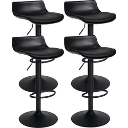 CLP 4er Set Barhocker Aveiro Kunstleder   Farbe: schwarz