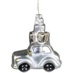 Chic Antique Auto mit Geschenken zum Aufhängen, H11/L9,5/B5,5 cm, antique grün