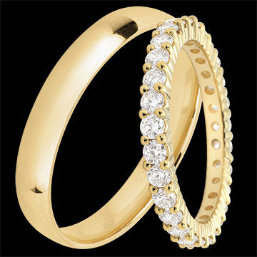 Edenly Duo Eheringe Atelier & Origine â€“ Gelbgold & Diamanten â€“ 18-karÃ¤tig