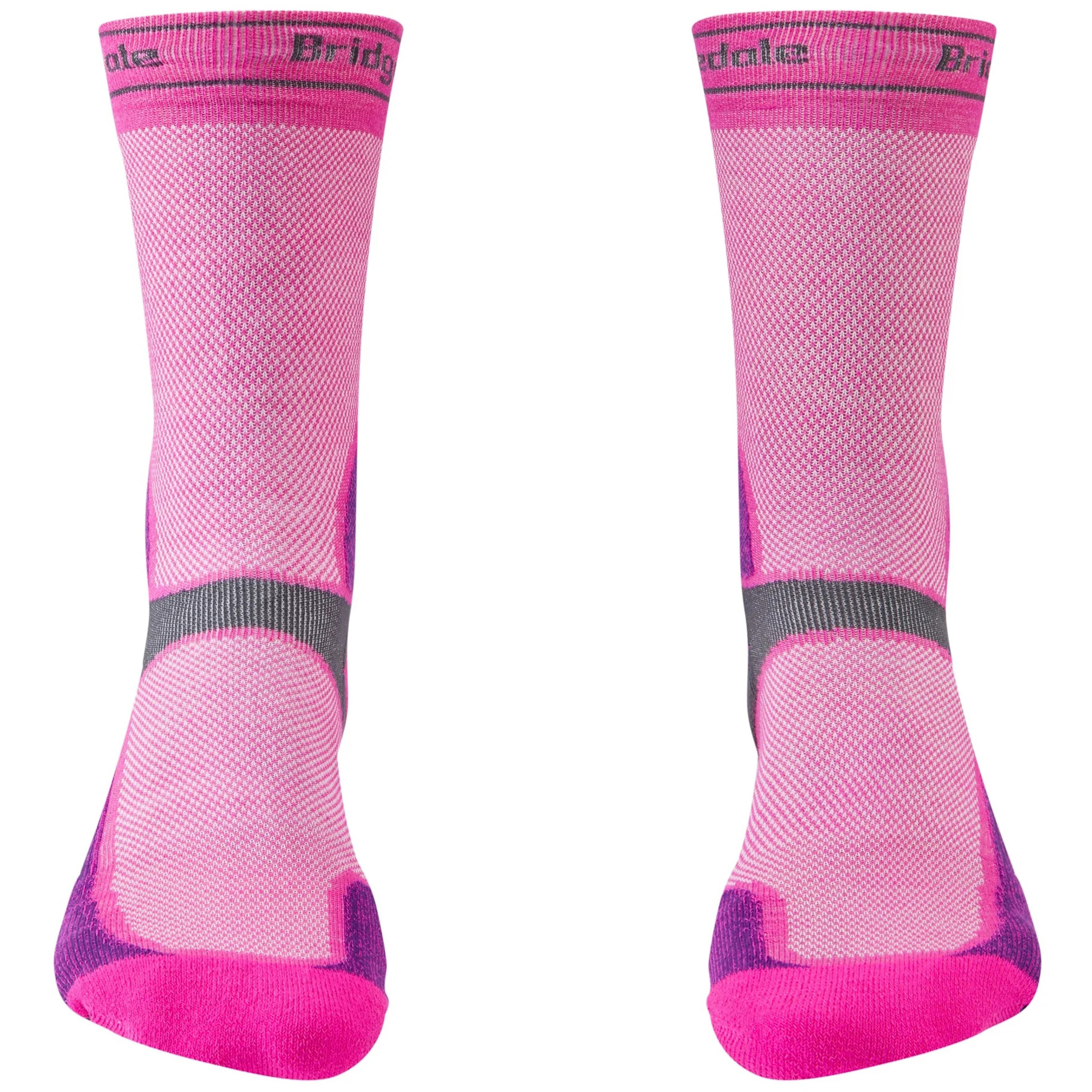 Bridgedale MTB Summer Weight T2 Coolmax Herren Fahrradsocken pink Größe 40 Mountainbike Elastisch