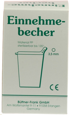 Büttner-Frank GmbH EINNEHMEBECHER Kunststoff m.abnehmb.Trinkdeckel 1 St 03173936
