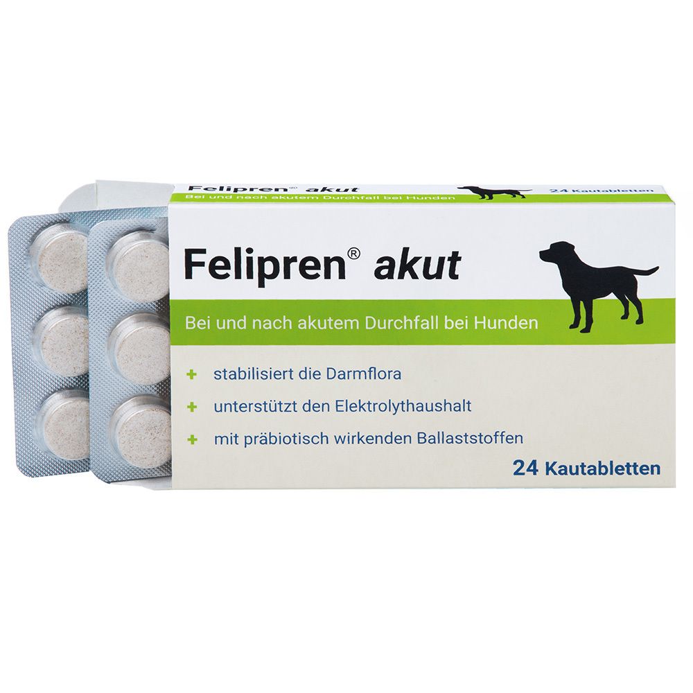 Felipren akut Kautabl.bei u.nach Durchfall f.Hunde 24 St Kautabletten