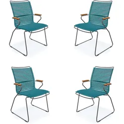 HOUE CLICK STUHL – 4er Set Hochlehner Gartenstuhl