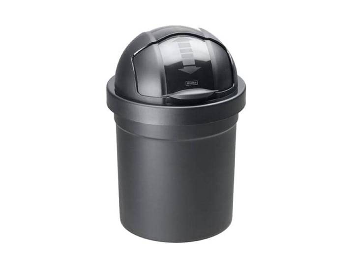 Mülleimer ROTHO Rotho Swingeimer Roll Bob 10 l , silber grau, B:26,5cm H:39,5cm T:26,5cm, Mülleimer, Mülleimer