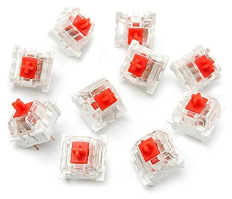 Selius 10 stuks Cherry Red 3 Pin mechanische toetsenbord vervangingsschakelaars