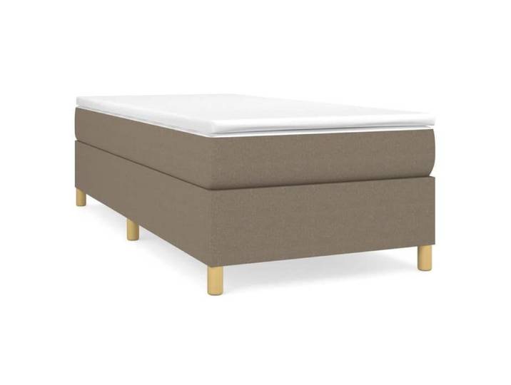 LIT - Cadre de lit à lattes simple Lit 1 personne taupe 90x190 cm tissu - pour adulte BE8095178