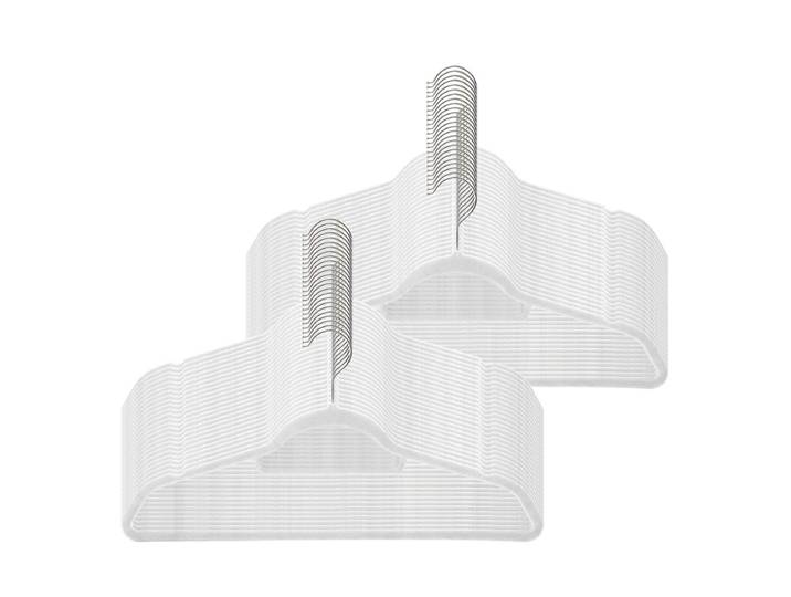 JOYFURNOS Lot de 50 cintres antidérapants, cintres en velours avec crochet antirouille pivotant à 360° et barre à cravates intégrée, profil fin et peu encombrant 42,7x22x0,6 cm, idéal pour chemises, pantalons, écharpes, costumes, accessoires, garde-robe,