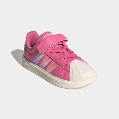 Sneaker ADIDAS SPORTSWEAR "STREETTALK KIDS", Mädchen, Gr. 33, pink (pink fusion, ftwr weiß, wonder quartz), Synthetik, Schuhe Sneaker, inspiriert vom Design des adidas superstar