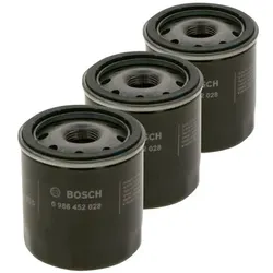 3x Ölfilter BOSCH 0 986 452 028 für Daihatsu Charmant Cuore VII