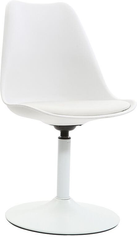Miliboo Chaise design pivotant blanc mat STEEVY V2