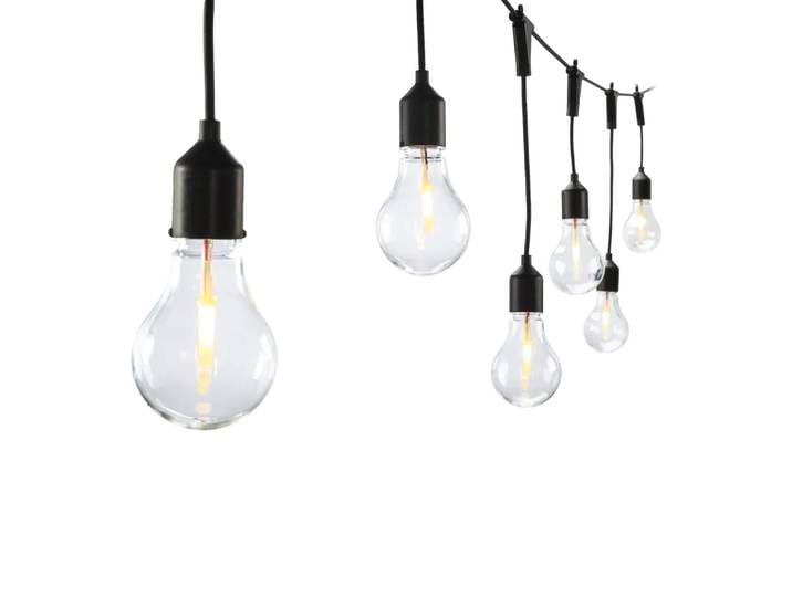 Lichterkette Solar Light, Stt, transparent/schwarz, Kunststoff