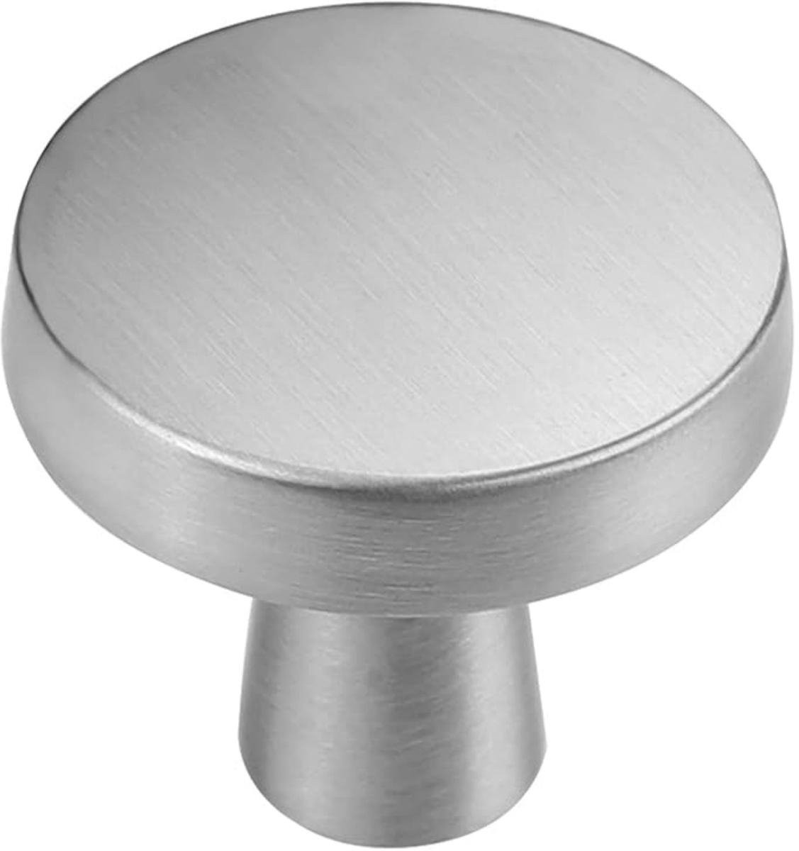 GELLDG Meubelknoppen Set van 10 Stuks - Zinklegering Mat Zilver - Vintage Paddenstoelstijl - 30mm Diameter