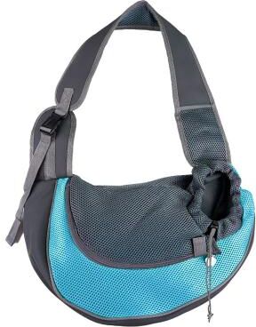 Uplift Essentials Hands Free Mesh Sling Pet Carrier blue s