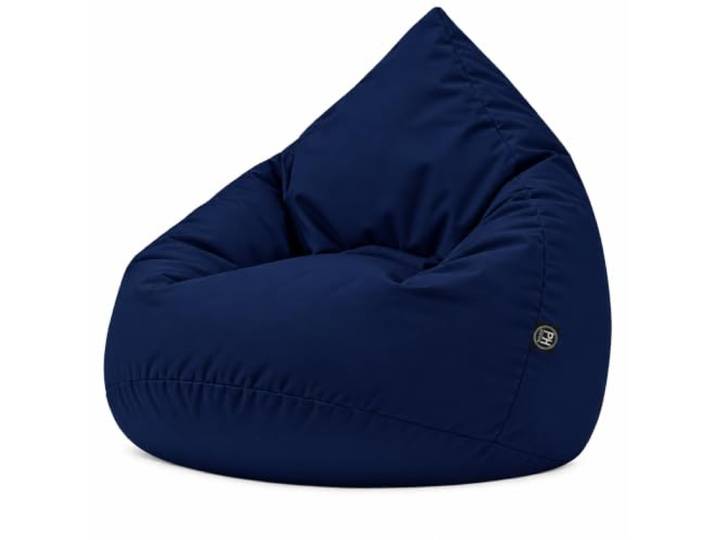 PATCH HOME Sitzsack Erwachsene Tropfenform Jumbo Marine mit Füllung Beanbag für Gaming Relaxen: nachfüllbar mit Reißverschluss, wasserabweisend für drinnen & draußen, In Deutschland Hergestellt