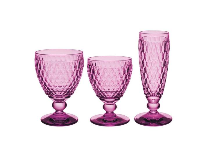 Villeroy & Boch Wein- & Sektgläser Boston Coloured Berry 12er Set, Pink, Glas, Gläser, Gläsersets