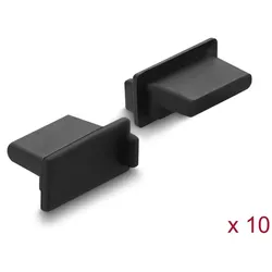 DELOCK Staubschutz f. USB-A Buchse Silikon 10 St. schwarz