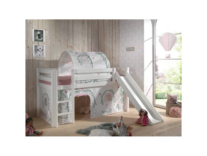 Spielbett Pino VI 90 x 200cm Weiß/Weiß