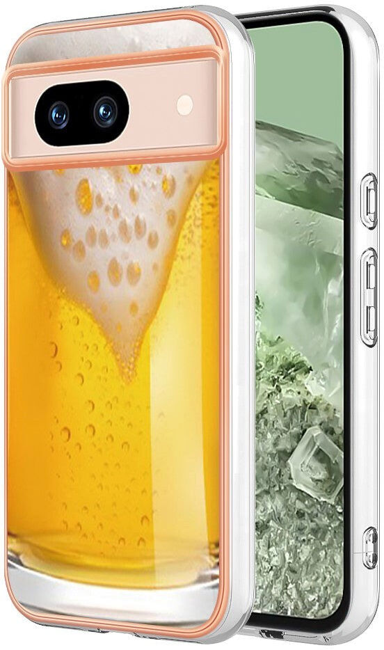 INCOVER Google Pixel 8a Fleksibelt Plastik Bagside Cover m. Motiv - Øl