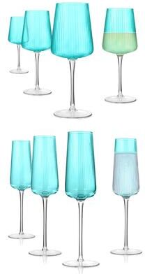 Artland Soho Optic Goblets and Champagne Flutes Set