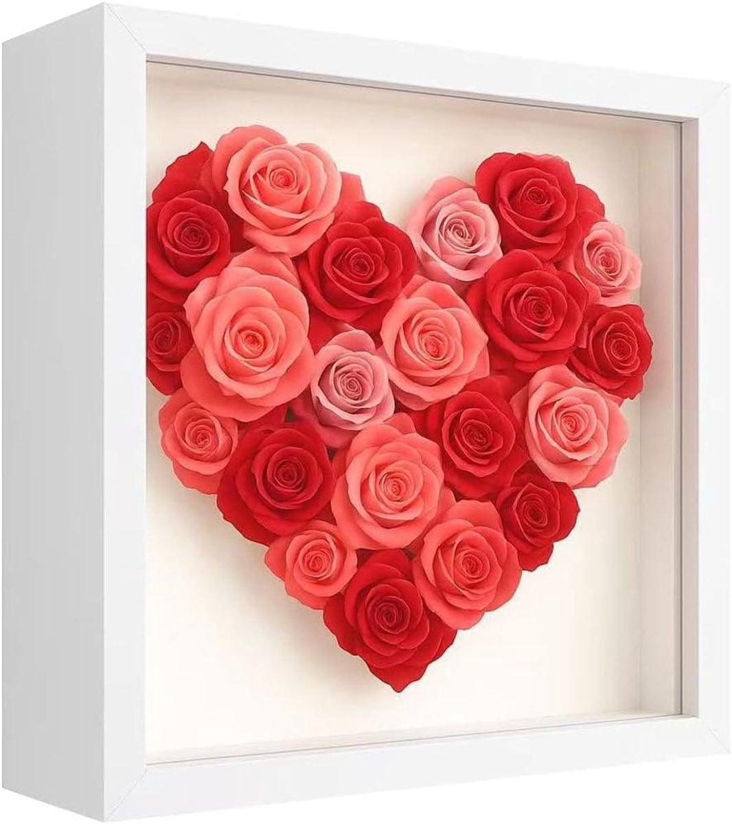 3D Fotolijst Wit Hout - Objectlijst voor Herinneringen - 20 x 20 cm