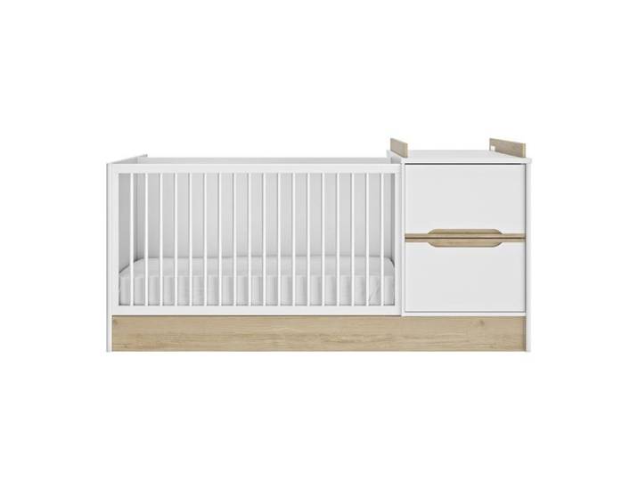 Lit Mia - GALIPETTE - Extensible - Banc - Commode - Blanc - A monter soi-même