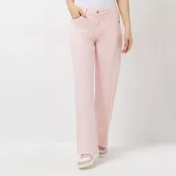 STRANDFEIN Hose 5-Pocket-Style elastisches Material gerades Bein