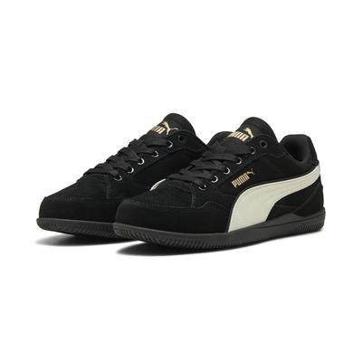 Sneaker PUMA "K-Moda Sneakers Damen", Damen, Gr. 36, schwarz (schwarz warm weiß gold), Obermaterial: Textil, Synthetik, Kuhleder. Futter: Textil. Innensohle: Textil, Keine Angabe. Laufsohle: Gummi, Schuhe Sneaker