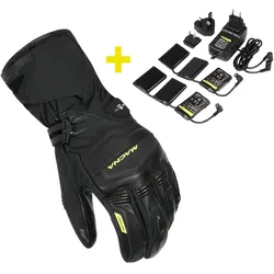 Macna Azra RTX Kit wasserdichter beheizbarer Winter-Motorradhandschuh + 12V / 3A Batterien und Ladegerät
