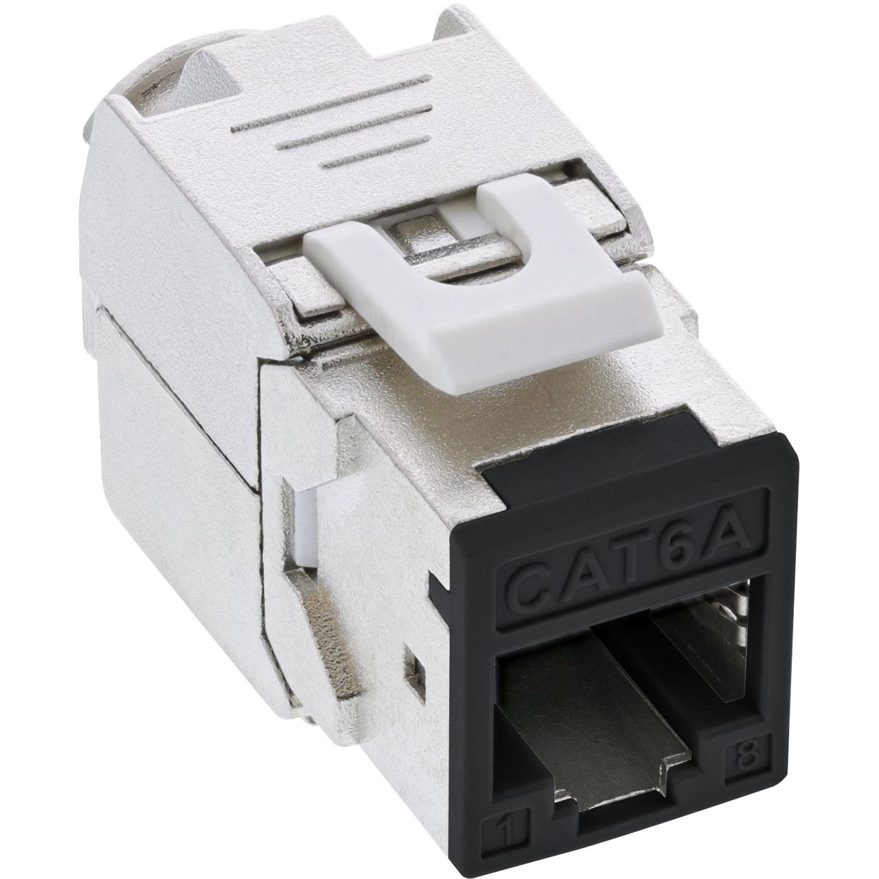 InLine 8er Pack Keystone RJ45 Buchse, geschirmt, Cat.6A, schwarz