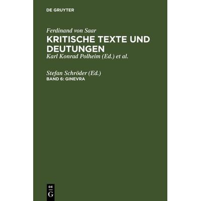 Ginevra, Gebundene Ausgabe von Stefan Schröder, De Gruyter, 978-3-484-10734-2