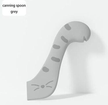 Uplift Picks Multifunction Pet Feeding Spoon With Silicone Can Lid And Opener gray Spoon