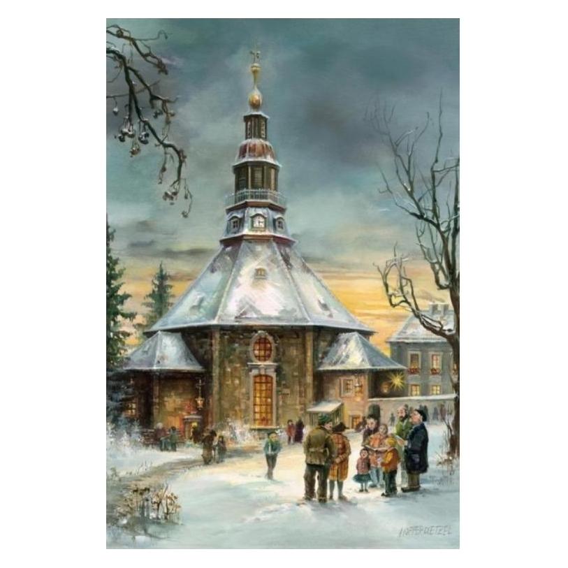 Olewinski & Tochter 2921 - Weihnachtspostkarte "Seiffener Kirche" (2921)