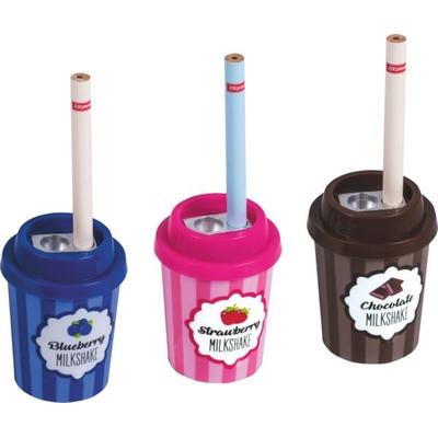 Brunnen Doppelspitzer mit Bleistift Milkshake