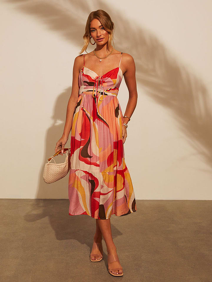LA Angels Kleid in Rosa/ Rot/ Apricot - XL