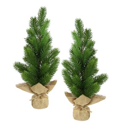 Künstlicher Weihnachtsbaum I.GE.A. "Tannenbaum", grün, B:15cm H:38cm, Kunststoff, Weihnachtsbäume, mit Zapfen im Topf Weihnachtsdeko Kunstbaum Kunsttanne klein Dekobaum