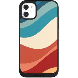 Nivocase Handyhülle für Apple iPhone 11 Hülle NIVOpure Case Schwarz Farbe Farbverlauf Welle (Apple iPhone 11), Smartphone Hülle, Schwarz