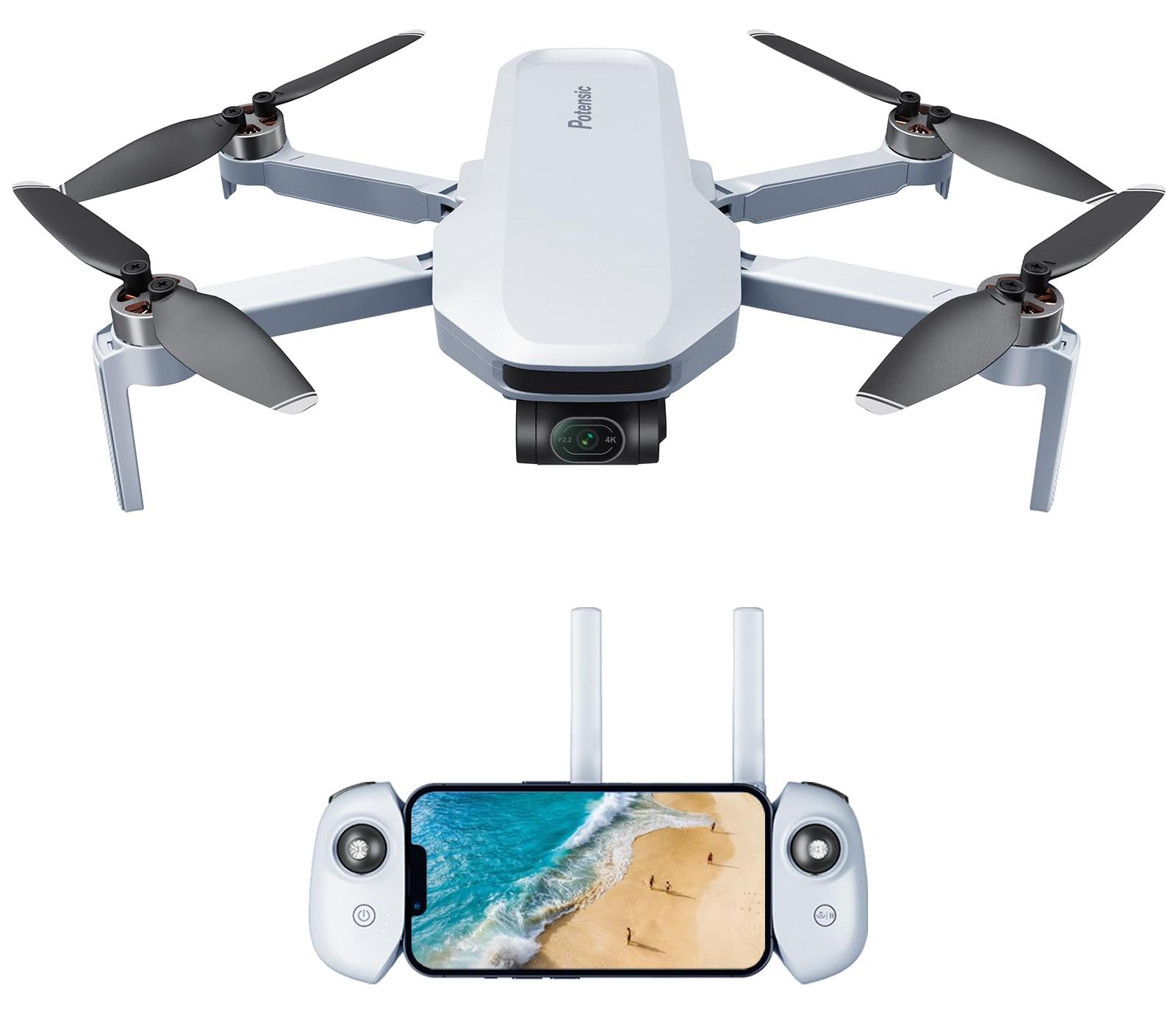 Potensic ATOM 4K GPS Drohne mit 3-Achsen-Gimbal, 6KM FPV Videoübertragung, Visue