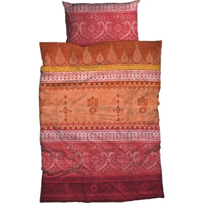 Bettwäsche CASATEX "Indi", orange, B/L: 135cm x 200cm, 1 Stk., 1 Stk., Satin, B/L: 40cm x 80cm, 2 Stk., Satin, Obermaterial: 100% Baumwolle, Bettwäsche, Bettwäsche, romantisch, orientalisch, weich und gemütlich
