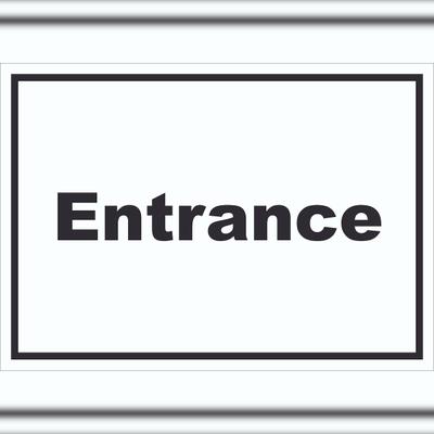 HB-Druck Entrance Schild mit Text Eingang waagerecht A6 (105x148mm)