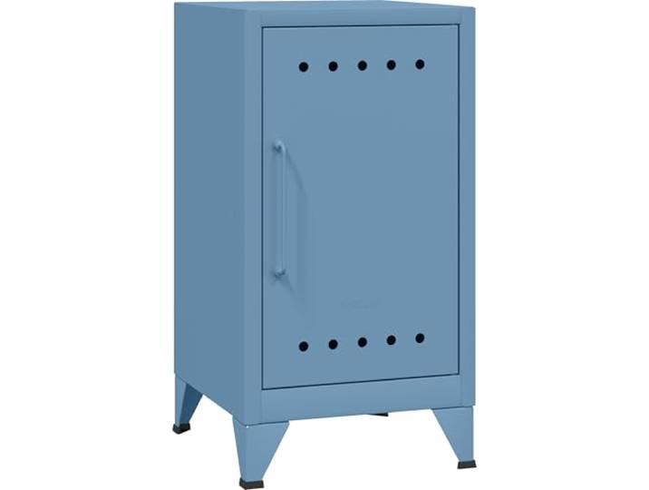 Bisley Fern Mini Ablageschrank aus Metall Beistellschrank im Retro-Instustrial Design in blau